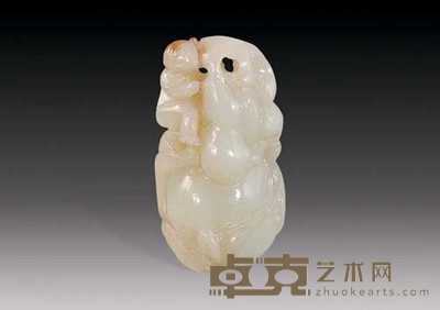 清 玉雕葫芦坠 长5cm